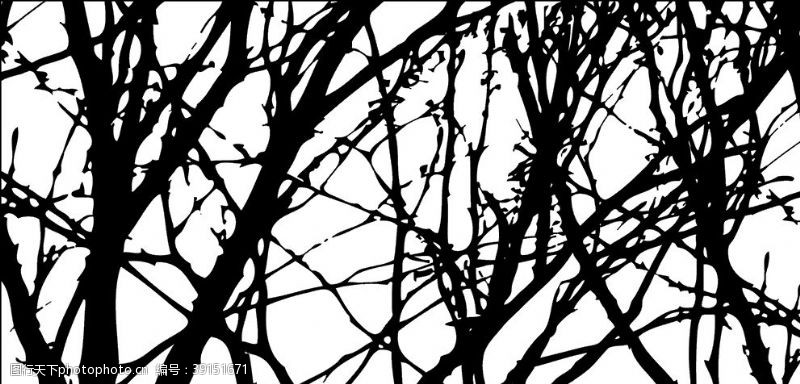 玻璃移门抽象树影图片