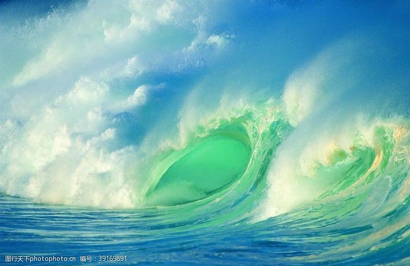 骇浪大海的海浪图片