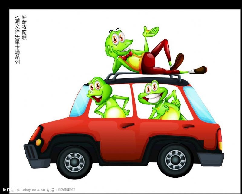 绿色青蛙青蛙卡通矢量AI源文件图片