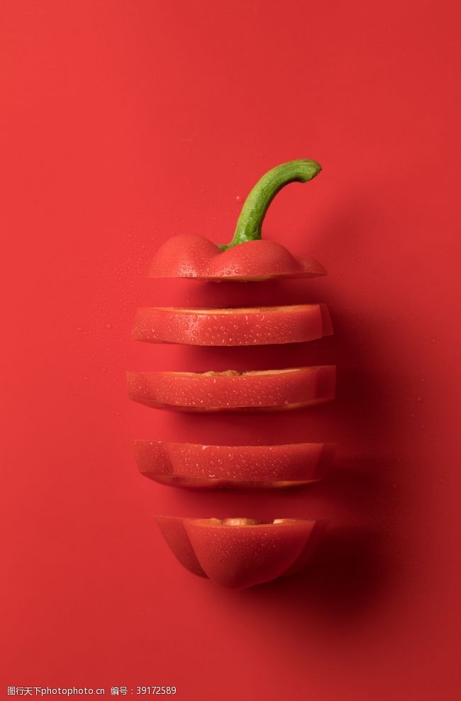 红辣椒素材红色辣椒切片背景海报素材图片