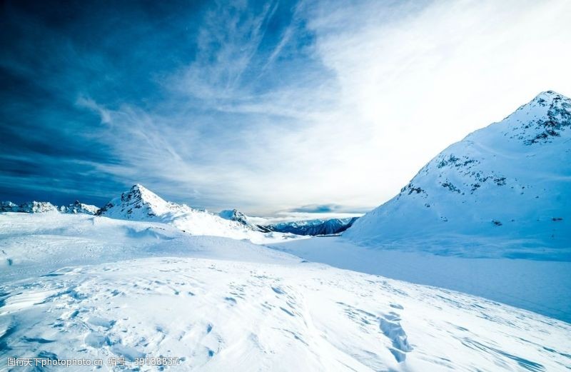 冬天冰川风景图片