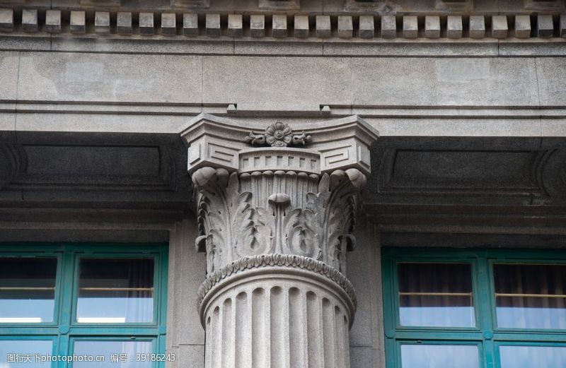 纪念卡邮政博物馆古建筑欧式雕花元素图片