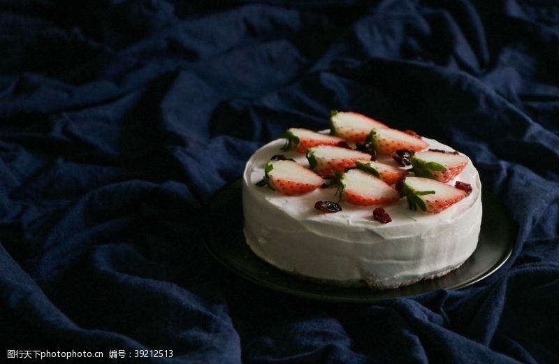 樱桃特写蛋糕美食图片