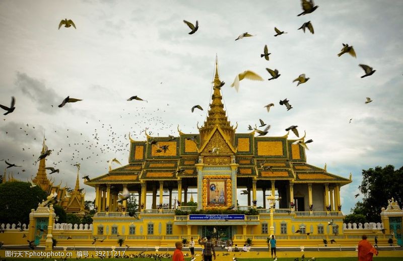 泰国旅游背景泰国古庙旅游旅行背景海报素材图片