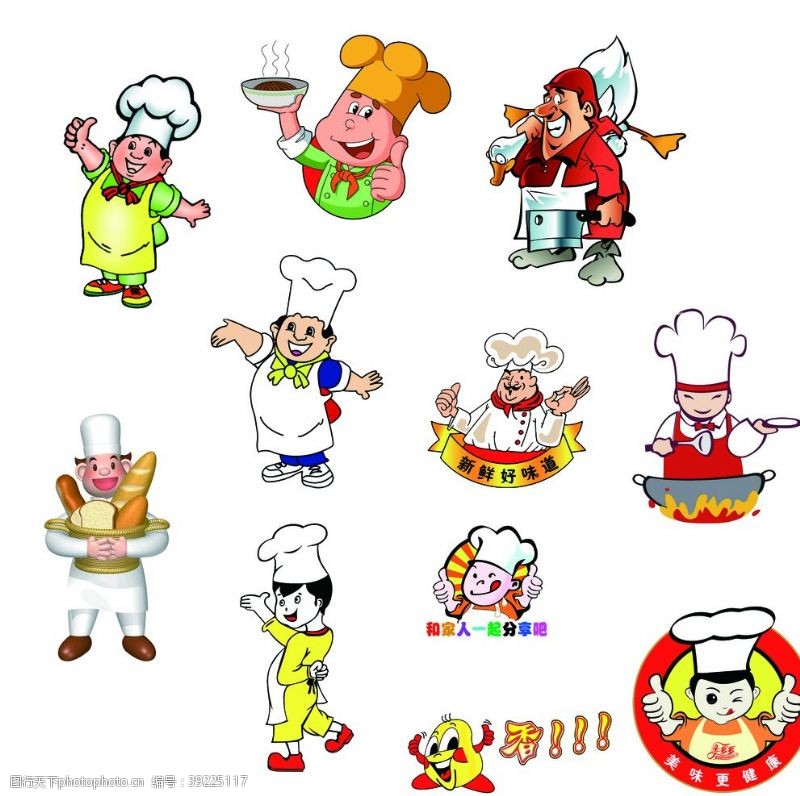 杂耍厨师卡通图片