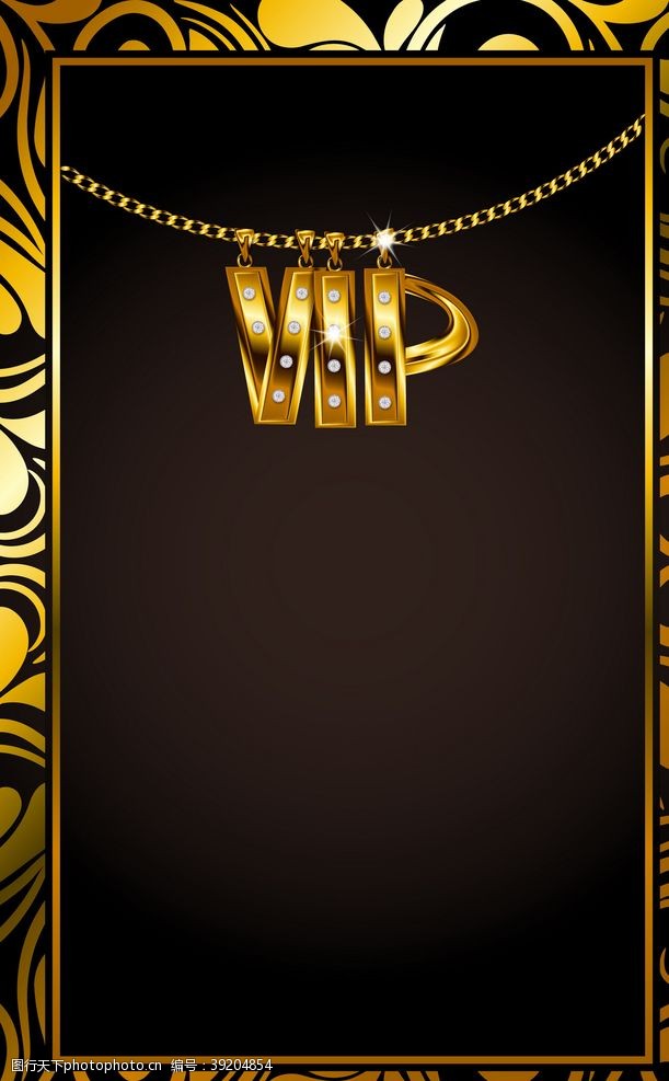 金色名片模板VIP会员卡图片