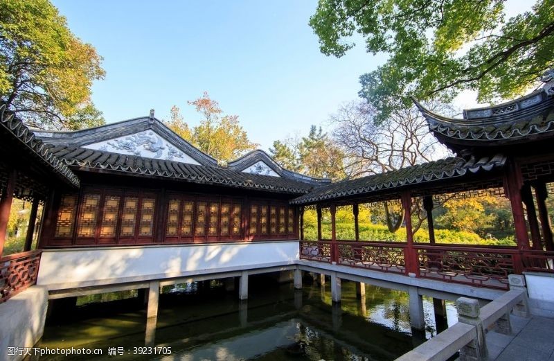 仿古大门古建筑风景图片