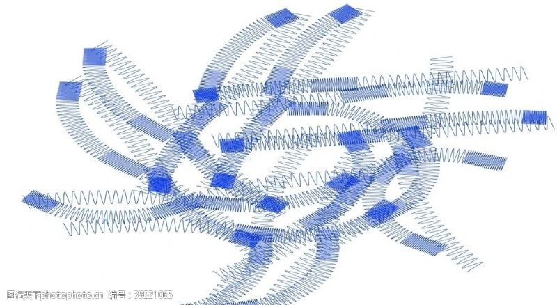 科学生产兰色螺旋弹簧素材图片