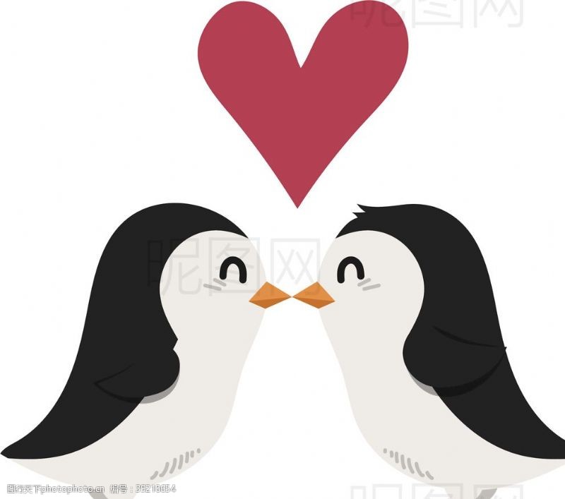小鸟标志企鹅图片