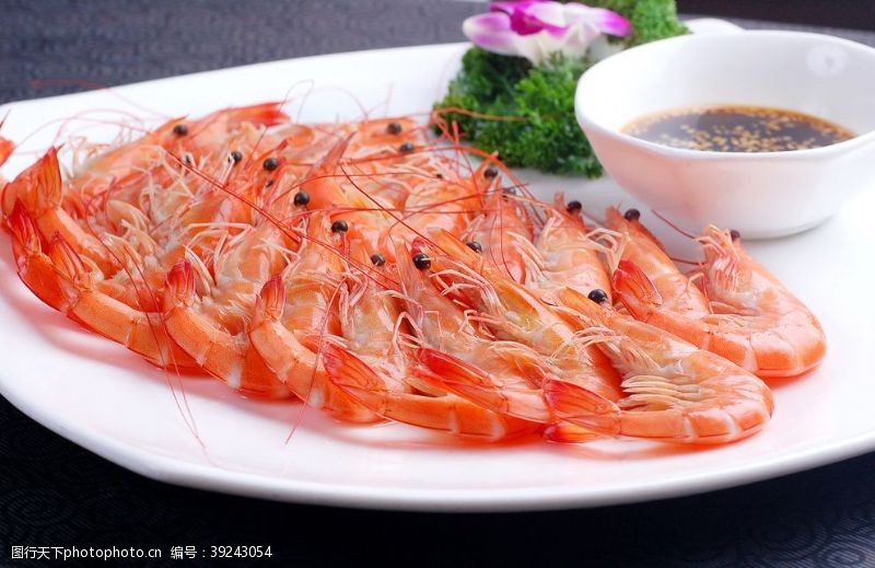 美食文化白灼虾图片