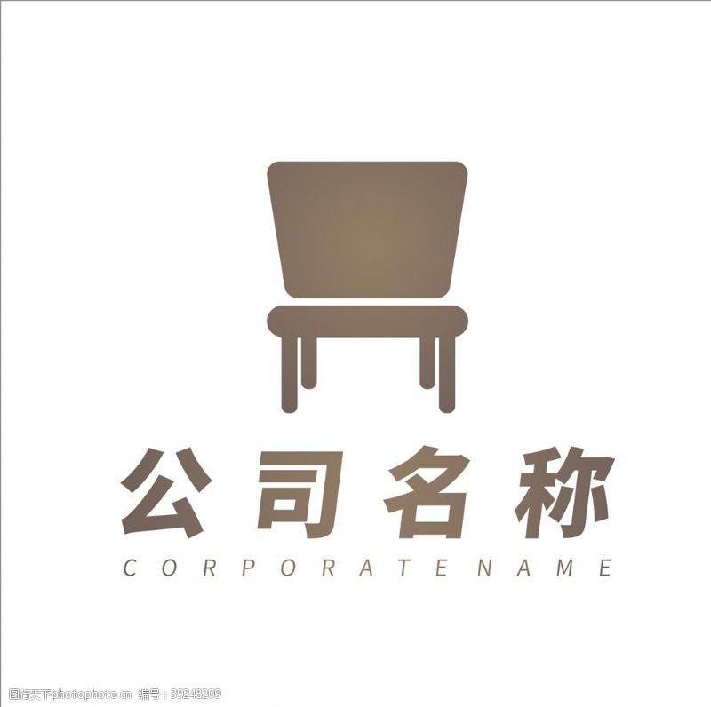 自媒体家具装修公司logo设计图片
