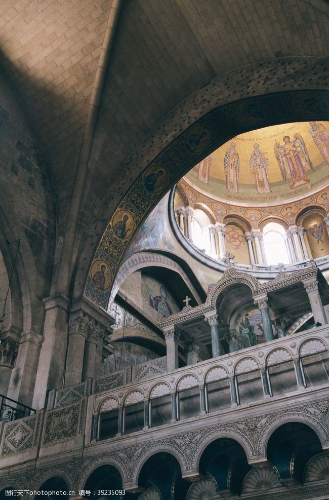 欧洲雕刻欧式古典教堂建筑物图片
