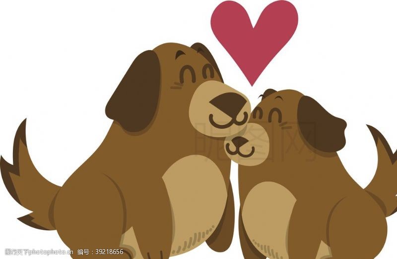 卡通猴子情侣小狗图片