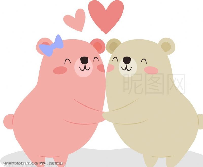 卡通宠物小熊情侣小熊图片