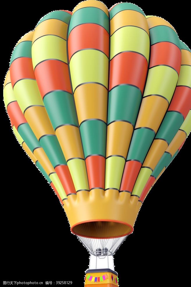 五彩热气球热气球图片