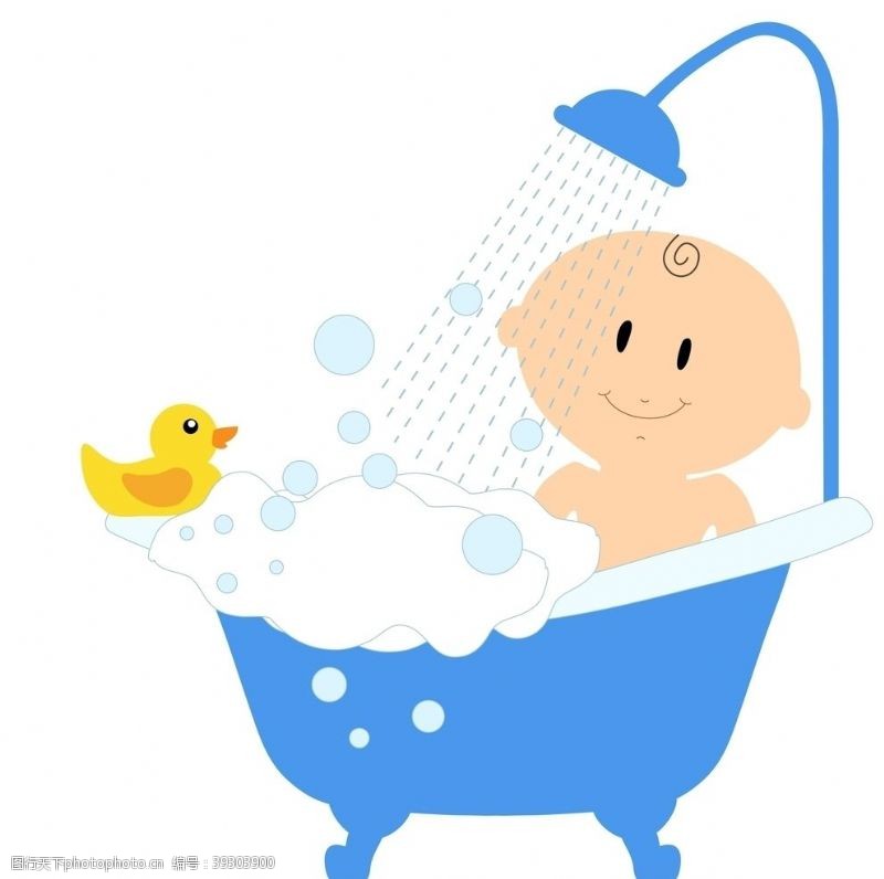 宝宝游泳卡宝宝洗澡图片
