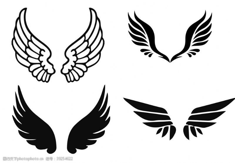 标志的抽象翅膀图片