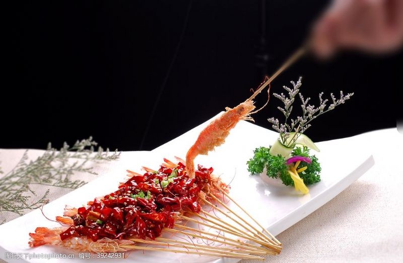 美食文化串串虾图片