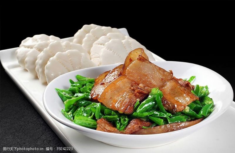 饮食文化荷叶小炒肉图片