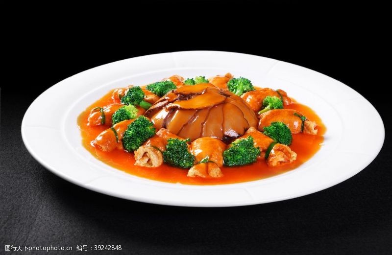 美食文化口袋豆腐扒白灵菇图片