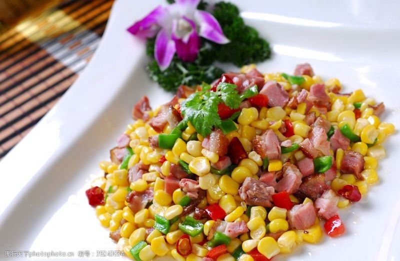 美食文化玉米香鸭图片