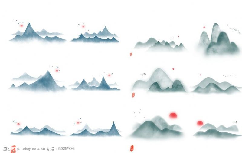 天道酬勤图片中国风山脉图片