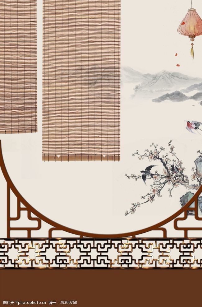 花式背景中国风水墨背景图片