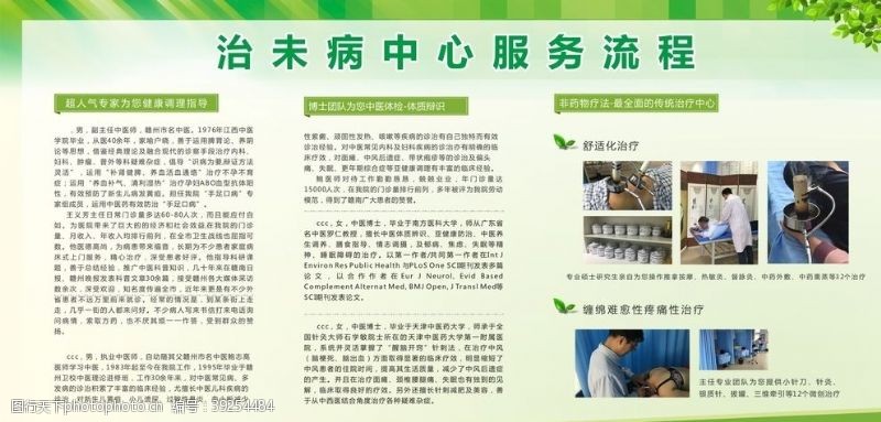 疼痛病中医医院宣传栏治未病服务流程图片