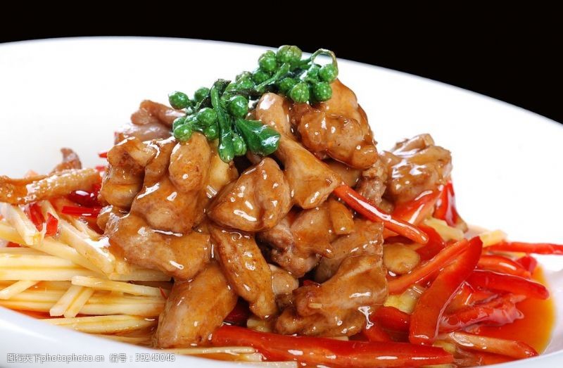 美食文化仔姜煸水鸭图片
