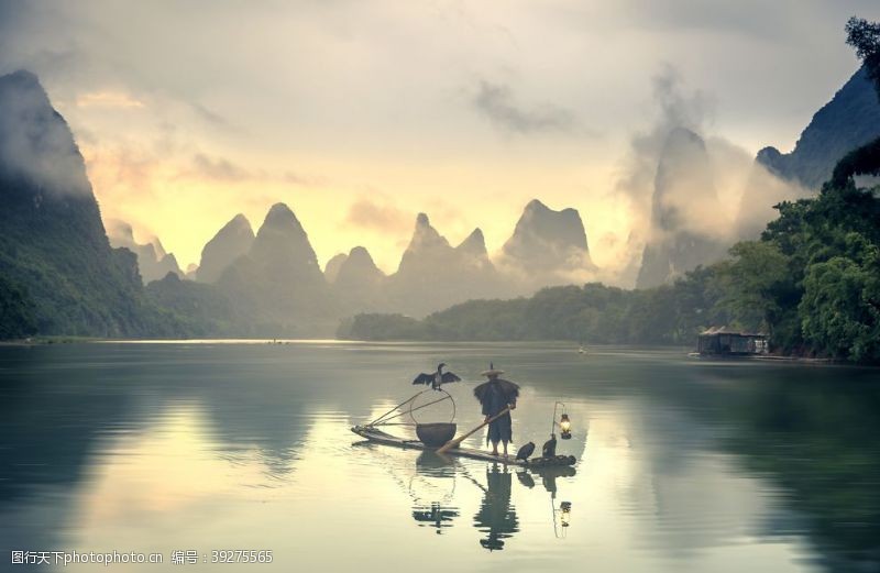 竹筏桂林图片