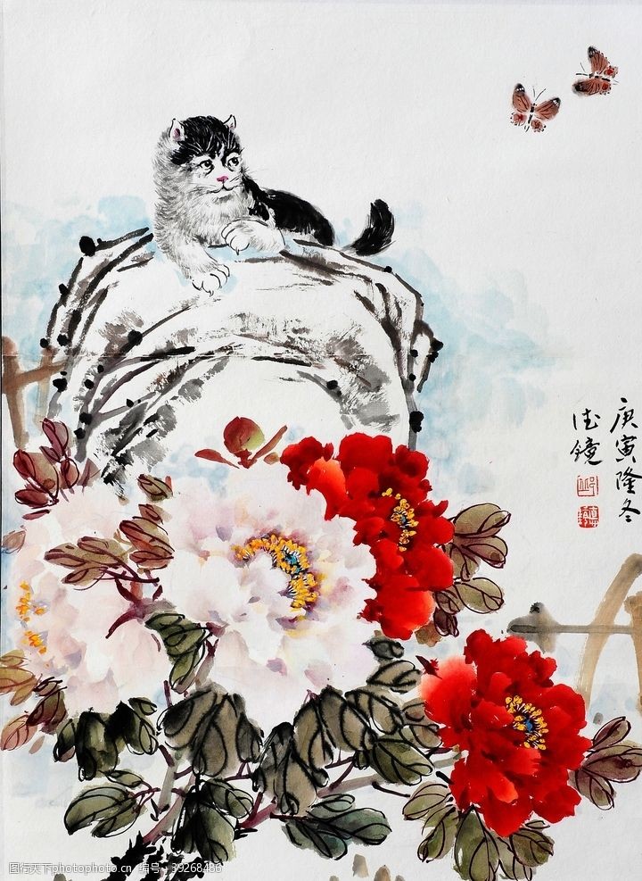 花鸟鱼虫名片国画花鸟图图片