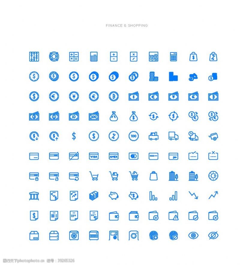 付款金融购物图标图片