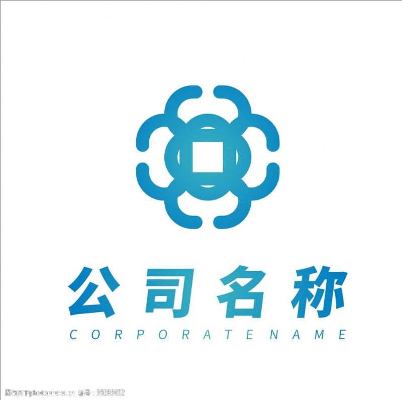 自媒体浅色商务公司logo设计图片
