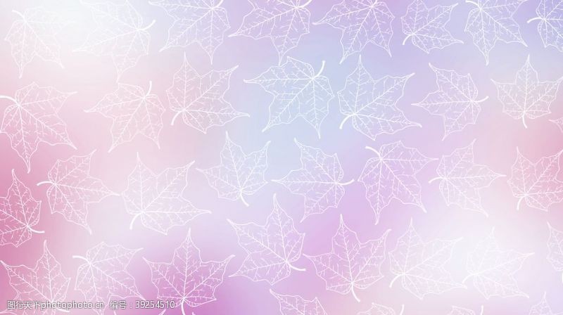 紫色水泡小清新叶子紫色枫叶背景图片