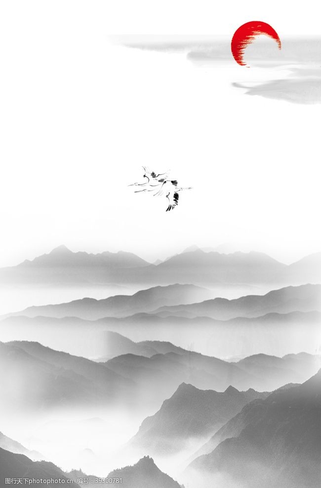 花式背景中国风水墨背景图片