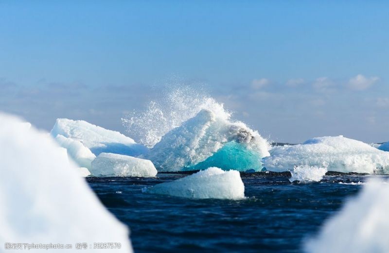 南极冰川风景冰图片