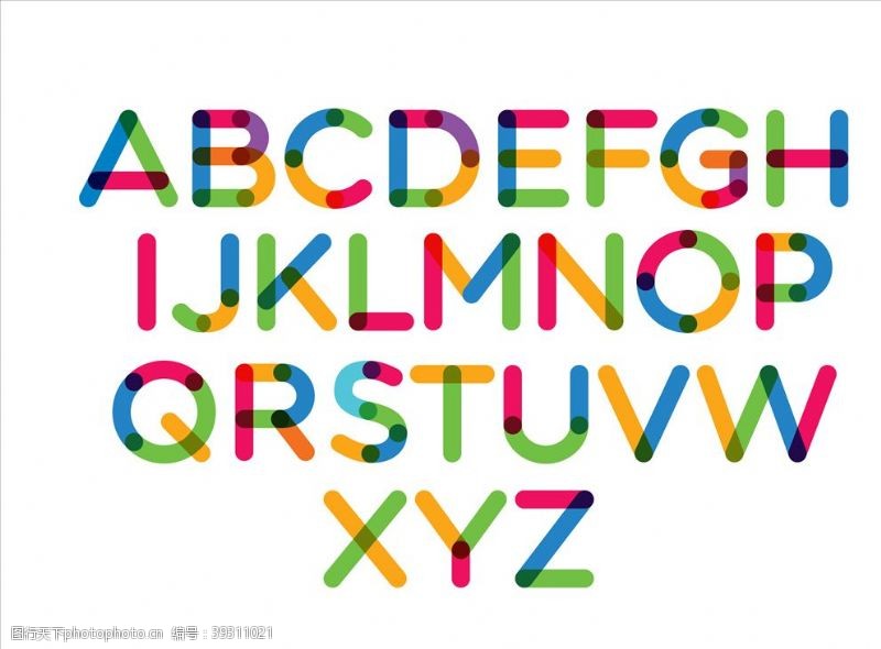 个性字体彩色字体设计图片