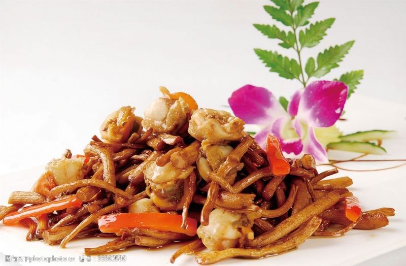 茶树菇炒珍贝图片