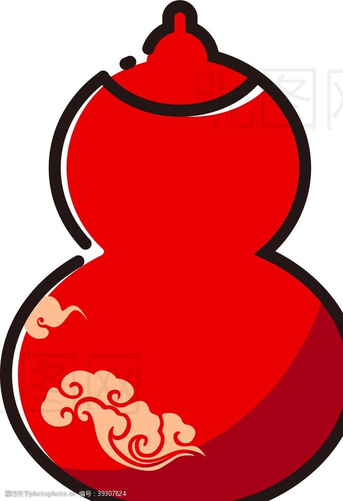 矢量红梅葫芦图片