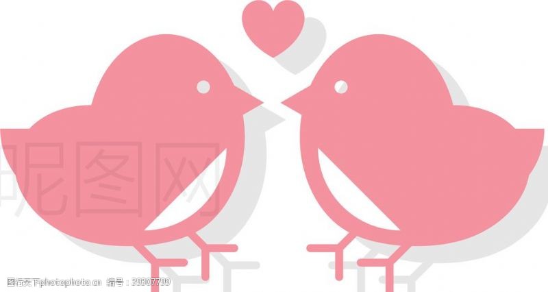 小鸟标志情侣小鸟图片