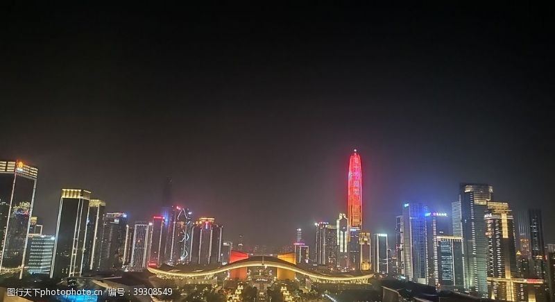 小吃街展板深圳夜景图片