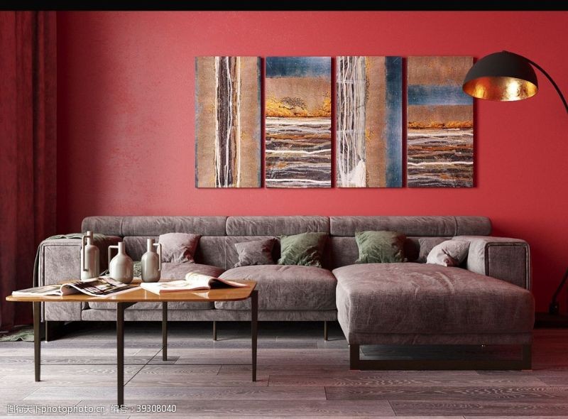 茶组合北欧客厅室内设计图片
