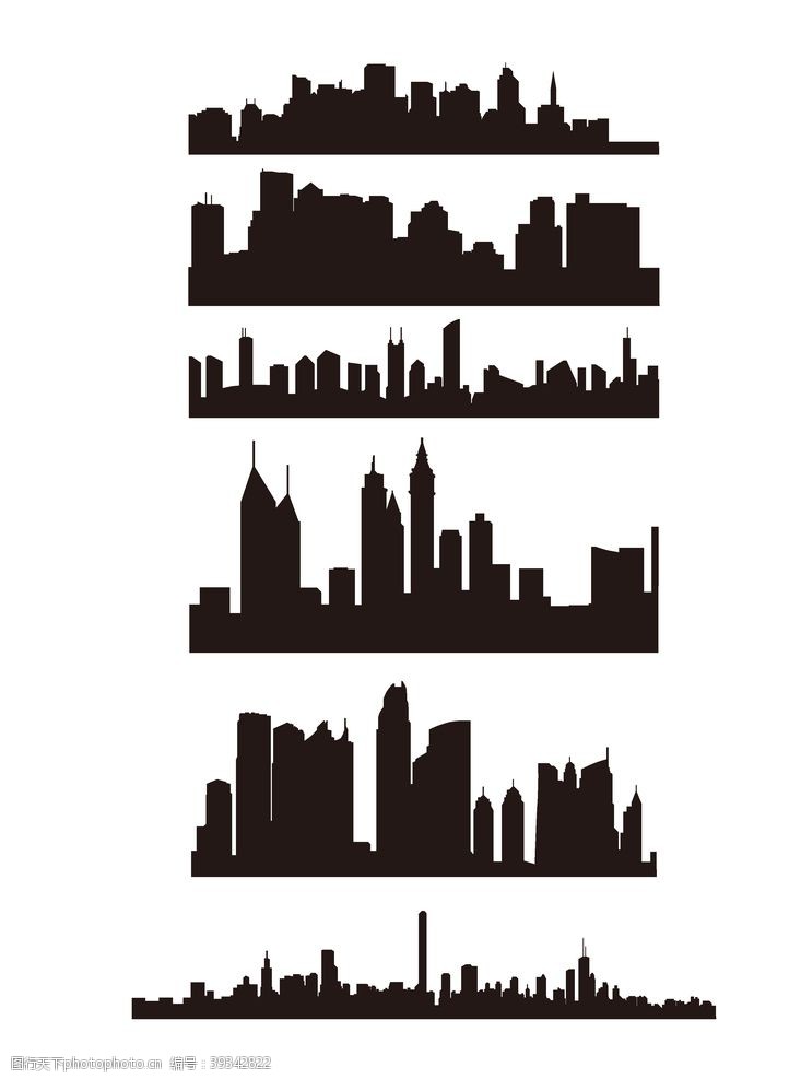 建筑轮廓城市剪影图片