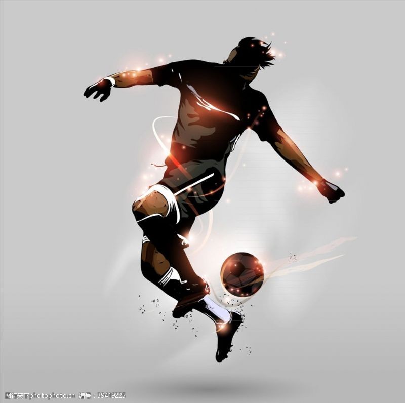 体育素材足球动感足球男子图片