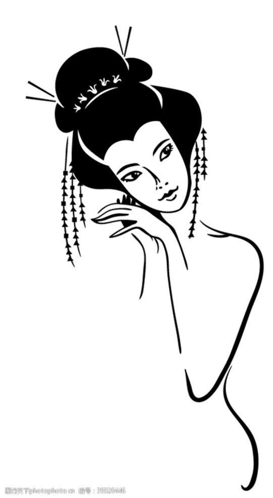 日本艺妓花魁侍女浮世绘唐图片