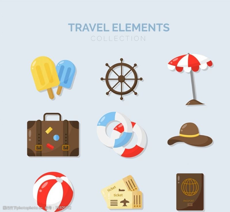 行李箱图标旅游元素图标图片