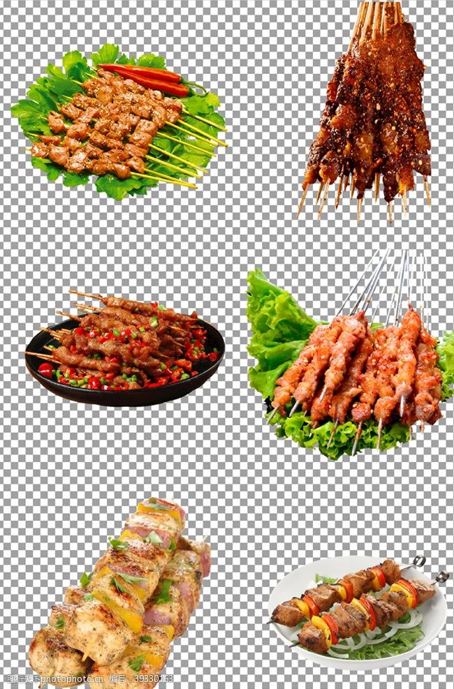 红辣椒素材美味肉串图片