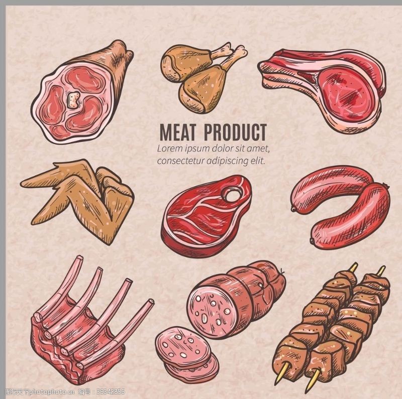 有机猪肉肉肉制品鲜肉食品图片