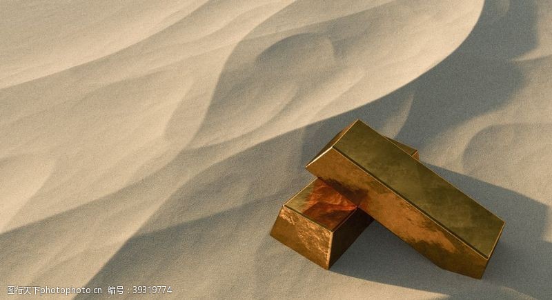 金砖摄影图片素材沙漠金条金砖背景图片