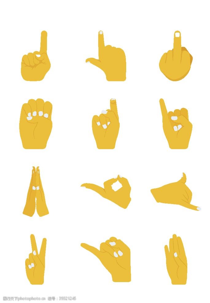 各种手势手势图标图片